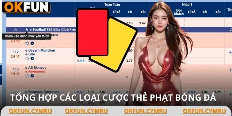 Các loại kèo thẻ phạt hiện có tại nhà cái